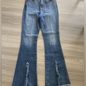 7 For All Mankind Blue Flare Wide Leg Jeans Luxe Vintage